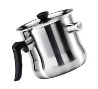 Rustproof Stainless Steel Double Wall Milk Pots Saucepan with Antislip Handle and Whistles Design for Multipurpose Cooking Ergonomic Handle Stainless Steel Milk Pots
