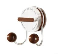 Rustproof stainless steel suction cup hook with a secure locking knob, enabling quick installation for hanging tissue paper or small accessories on smooth surfaces (brown)