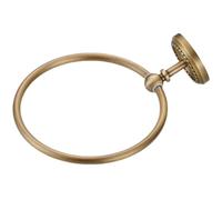 Rustproof Towel Rings Wall Mounted Round Bathroom Rack Vintage Copper Holder Space-Saving Quick Installation Bathroom Towel Rack Decoration