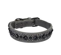 Rusts Resistant Metal Rivets Collar Heavy Type Leather Minimalists Dog For Everyday Walks And Event Personality Pet Fashion