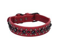 Rusts Resistant Metal Rivets Collar Heavy Type Leather Minimalists Dog For Everyday Walks And Event Personality Pet Fashion