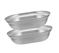 Rusts Resistant Stainless Steel Dinner Plates/Soup Basin Dinnerwares for Camping Barbecues and Family Gatherings Portable Camping Dish Set