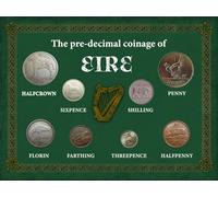 Rusty Apples Ireland Eire Irish Vintage Pre-Decimal 1928-1968 Coin Metal Display Set.