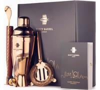 Rusty Barrel Cocktail Making Kit - Beautifully Presented Cocktail Shaker Set - Premium Cocktail Set with Cocktail Shaker and Bar Accessories for Home Pub - Cocktail Gift Set in a Beautiful Gift Box