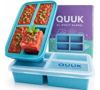 Rusty Barrel QUUK Silicone Soup Freezer Tray with Lid - 250ml / 1 Cup Freezer Containers for Meal Prep & Batch Cooking - BPA-Free Easy-Release Silicone Mould for Soups, Sauces, Stock & Leftovers