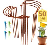 Rusty Bow Plant Support with Spikes - Steel 50x27cm
