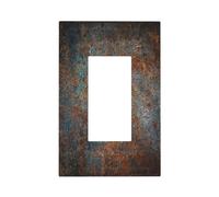 Rusty Brown 1 Gang Light Switch Plate Single Rocker Wall Plate Cover Decorative Electrical GFCI Switchplate Faceplate for Home Wall Panel Decor