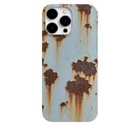Rusty Glossy Phone Case Compatible with iPhone 16/15/14/13/12/11 ProMax, Rusty Imitation Phone Cover, Creative Industrial Iron Inspired Shockproof TPU Case(For iPhone 13)