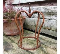Rusty Metal Crown - Rustic Garden Ornament Decoration - Planter - Sculpture - Crown - Outline Garden Crown - Rust Steel Wire