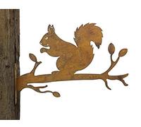 Rusty Metal Garden Stake Rusty Garden Decoration Rusty Squirrel Decoration Rusty Squirrel Decoration (Squirrel Powder Coated Squirrel)