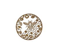 Rusty Metal Honeycomb Bee Wall Hanging Plaque - 60cm