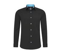Rusty Neal Men's Shirt Premium Slim Fit Long Sleeve Stretch Contrast Shirt Business Shirts Casual Shirt - - XXXXX-Large
