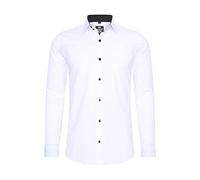 Rusty Neal Men's Shirt Premium Slim Fit Long Sleeve Stretch Contrast Shirt Business Shirts Casual Shirt - - M