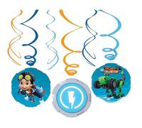 Rusty Rivets Swirl Hanging Decoration (Pack Of 6) Multicoloured (One Size)