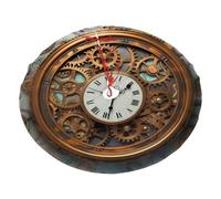 Rusty Steampunk Clock Christmas Tree Skirt 36" Soft Plush Christmas Tree Cover Christmas Decorations Farmhouse Thick Rustic Xmas Tree Skirt for Holiday Party Christmas Tree Decorations