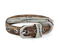 Rusty Steampunk Clock Dog Collar Adjustable Pet Collar Stainless Steel D-Ring Collar Oxford Cloth Cat Collar Strap with Metal Buckle for Small Medium Dog