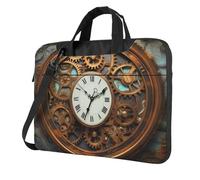 Rusty Steampunk Clock Laptop Shoulder Bag For Men Women Briefcase Messenger Bag W/Strap Handle Waterproof Laptop Sleeve Bag 13 Inch
