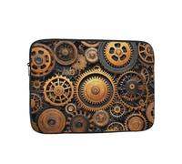 Rusty Steampunk Clock Pattern Laptop Sleeve 13 Inch Shockproof Protective Notebook Case Travel Laptop Bag for Men Women