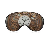 Rusty Steampunk Clock Sleep Mask for Women Men, Breathable Soft Sleeping Mask Adjustable Eye Cover Light Blocking Eye Masks for Travel, Home, Office, Nap, Flights
