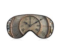 Rusty Steampunk Clock Sleep Mask Light Blocking Eye Cover Polyester Eye Mask with Elastic Strap Blindfold for Side Sleeper Sleeping Masks Face Hugging for Women Men Travel
