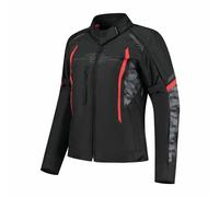 Rusty Stitches Ashley Ladies Motorcycle Motorbike Textile Jacket Black/Pixel/Red