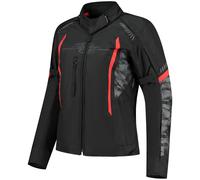 Rusty Stitches Ashley Waterproof Ladies Motorcycle Textile Jacket, black/grey/red, size 36