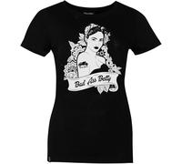 Rusty Stitches Bad Ass Betty Ladies T-Shirt, black-white, size L for Women