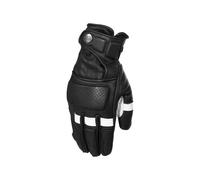 Rusty Stitches Calvin Motorbike Motorcycle Leather Gloves Black / White