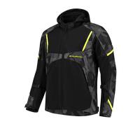 Rusty Stitches Carlo Motorcycle Textile Jacket, black-grey-yellow, size 4XL for Men