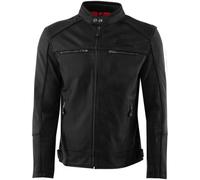 Rusty Stitches Chase Motorcycle Leather Jacket, black, size S for Men
