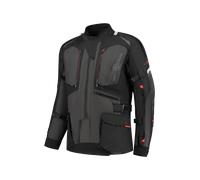 Rusty Stitches Cliff Waterproof Motorcycle Textile Jacket, black-grey-red, size XL