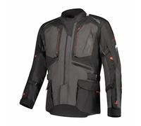 Rusty Stitches Cliff Motorbike Motorcycle Textile Jacket Black / Grey / Red