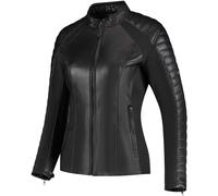 Rusty Stitches Donna Ladies Motorcycle Leather Jacket, black, size 36 for Women