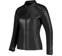 Rusty Stitches Donna Ladies Motorcycle Leather Jacket, black, size 46
