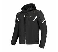 Rusty Stitches Dylan Moto Motorcycle Motorbike Textile Jacket Black / White
