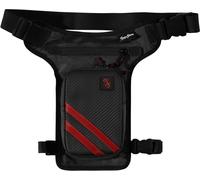 Rusty Stitches Gordon Leg Bag, black/red, One size