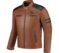 Rusty Stitches Jari V2, leather jacket S Brown/Black