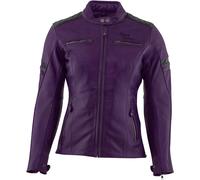 Rusty Stitches Joyce Ladies Motorcycle Leather Jacket, black-purple, size 36 for Women