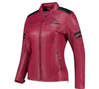 Rusty Stitches Joyce V2 Ladies Motorcycle Leather Jacket, black-red, size 36 for Women