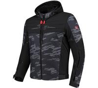 Rusty Stitches Liam Waterproof Motorcycle Textile Jacket, black-grey-red, size XL for Men