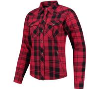Rusty Stitches Liss Ladies Motorcycle Shirt, black-red, size 36 for Women