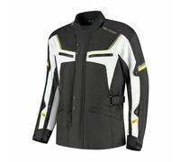Rusty Stitches Luke Moto Motorcycle Motorbike Textile Jacket Black / Fluo Yellow