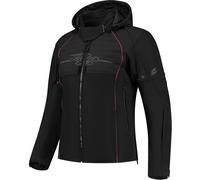 Rusty Stitches Naomi Waterproof Ladies Motorcycle Textile Jacket, black-pink, size 42 for Women
