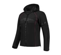 Rusty Stitches Naomi Waterproof Ladies Motorcycle Textile Jacket, black-pink, size 44 for Women