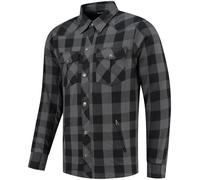 Rusty Stitches Neil Motorcycle Shirt, black-grey, size S for Men