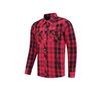 Rusty Stitches Neil V2 Motorcycle Shirt, black-red, size L for Men