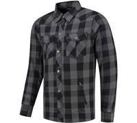 Rusty Stitches Neil V2 Motorcycle Shirt, black-grey, size S for Men