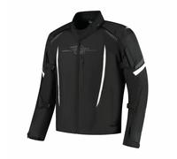 Rusty Stitches Pete Motorbike Motorcycle Textile Jacket Black / White