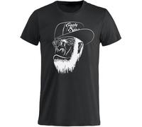 Rusty Stitches Polly T-Shirt, black, size S for Men