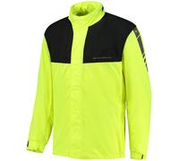 Rusty Stitches Sander Motorcycle Rain Jacket, black-yellow, size XS for Men